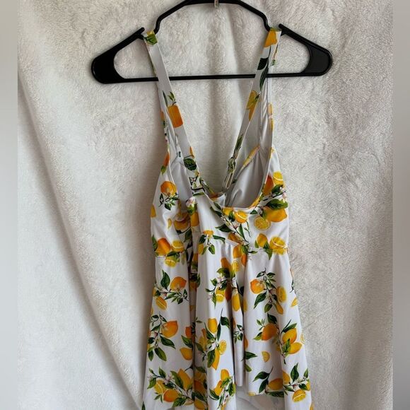 Lemon Print Tankini Top - Picture 3 of 3